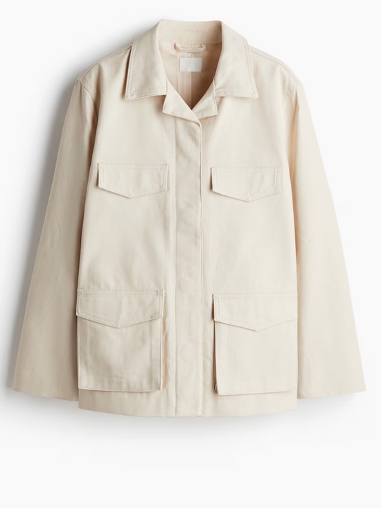 H&M Jackets & Blazers - Women's H&M Beige Utility Jacket XL oversized